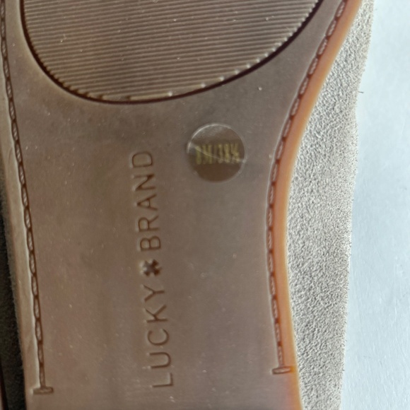 Lucky Brand Grey Suede Genuine Leather Mules Flats size 8 - Picture 10 of 12